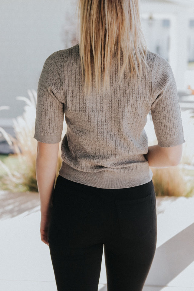 Grey Sweater Top