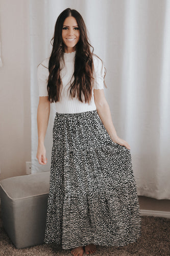 Black Cheetah Skirt