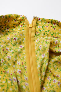 Floral Wrap Skirt in Mustard