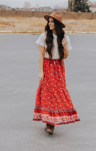 Leo Skirt in Red