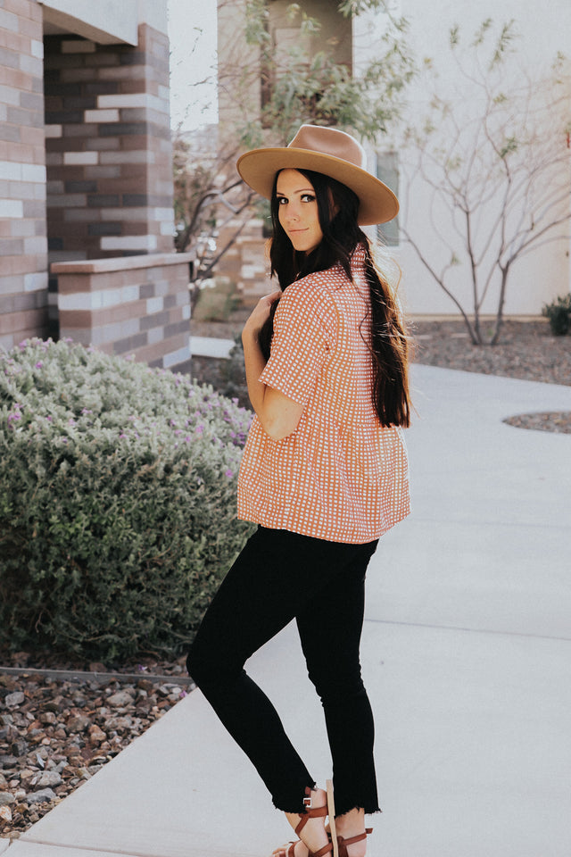 Quincy Top In Apricot