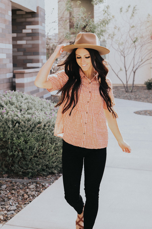 Quincy Top In Apricot