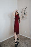 Easy going dress in cranberry