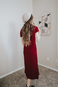 Easy going dress in cranberry