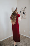 Easy going dress in cranberry