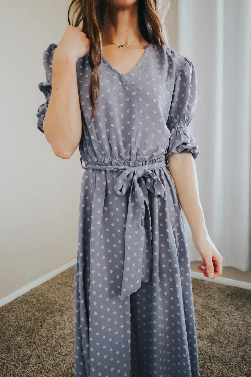 Tessa Dress in Slate Blue