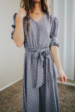 Tessa Dress in Slate Blue